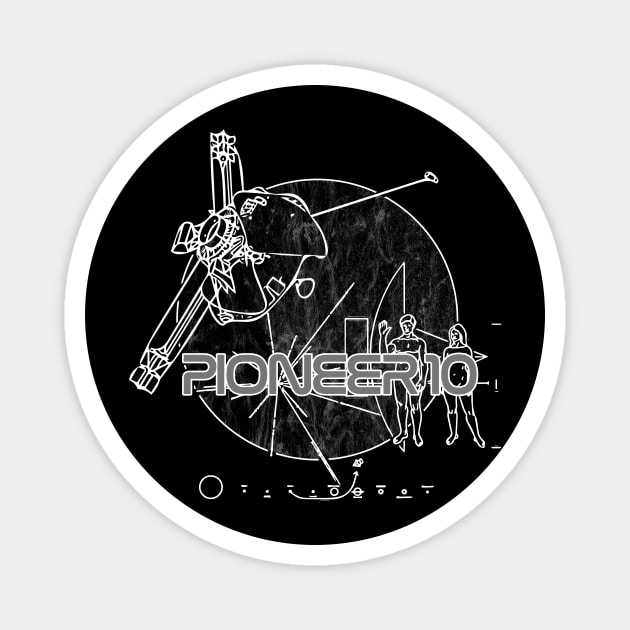 Pioneer 10 (light) Magnet by Doc Multiverse Designs